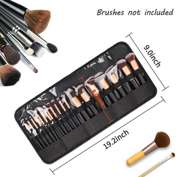 Makeup Brush Holder,Makeup Brush Organizer,Travel Makeup Brushes Bag Cosmetic Ba - Picture 4 of 9